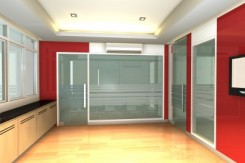 Office with LED lighting